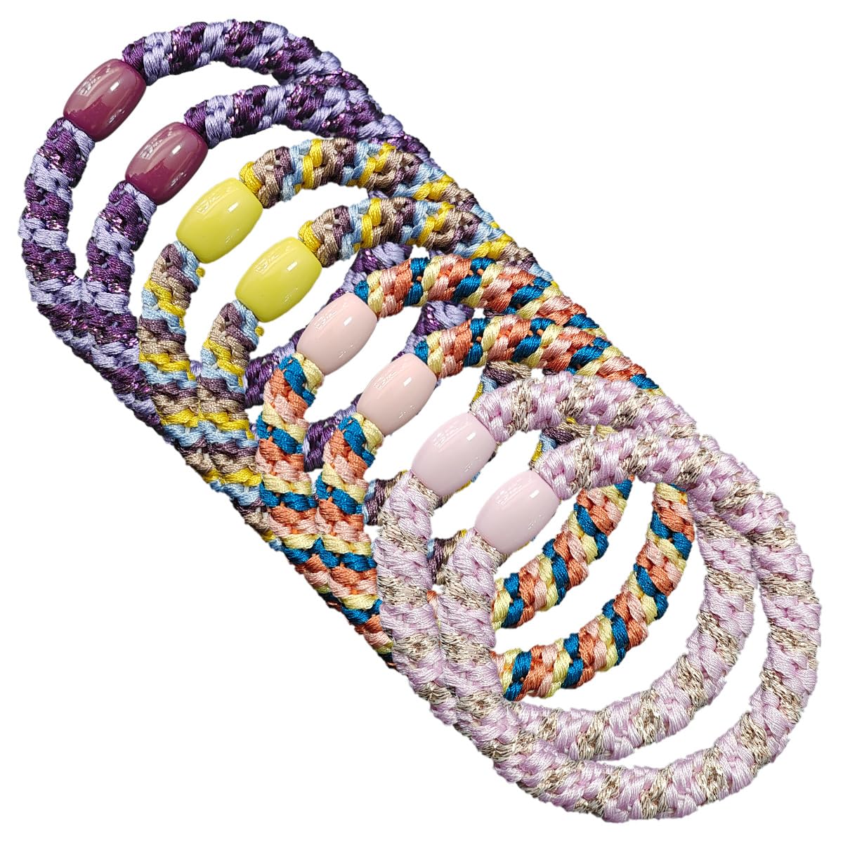 CXWLJL 8Pcs Mixed Colour Hair Ties, Elastic Hair Ties, Soft and Good Elasticity - Style 3