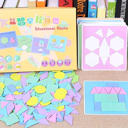 FidgetGear 190Pcs/Set Kids Wooden Jigsaw Puzzle Games Color Cognition Montessori Educational Toys