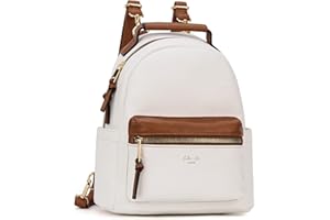 Chinllo Backpack Purse for Women Class Vegan Leather Fashion School Daypack Multipurpose Design