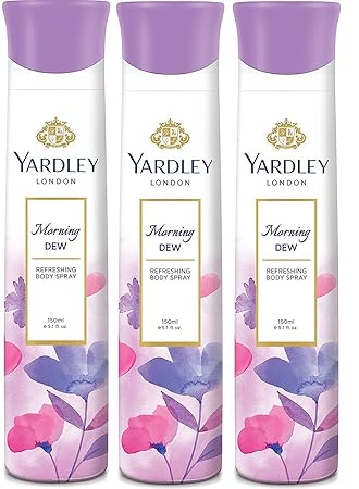 Yardley London Morning Dew Deodorant Combo for Women (150ml Each) - Pack of 3