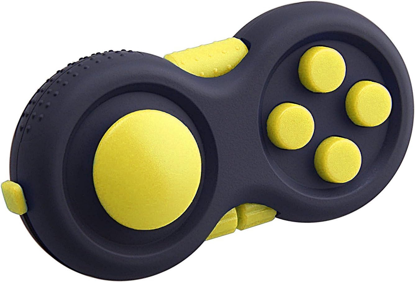 Omicu Fidget Cube Relieves Stress And Anxiety for Children and Adults Anxiety Attention Toy (Fidget Pad - Yellow)