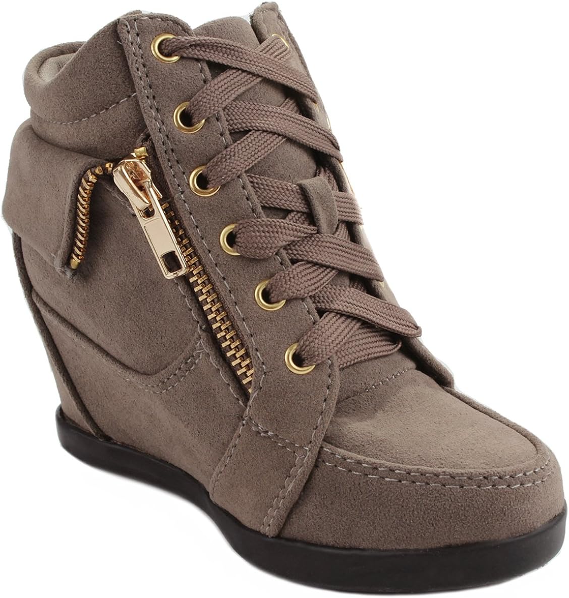taupe high top sneakers