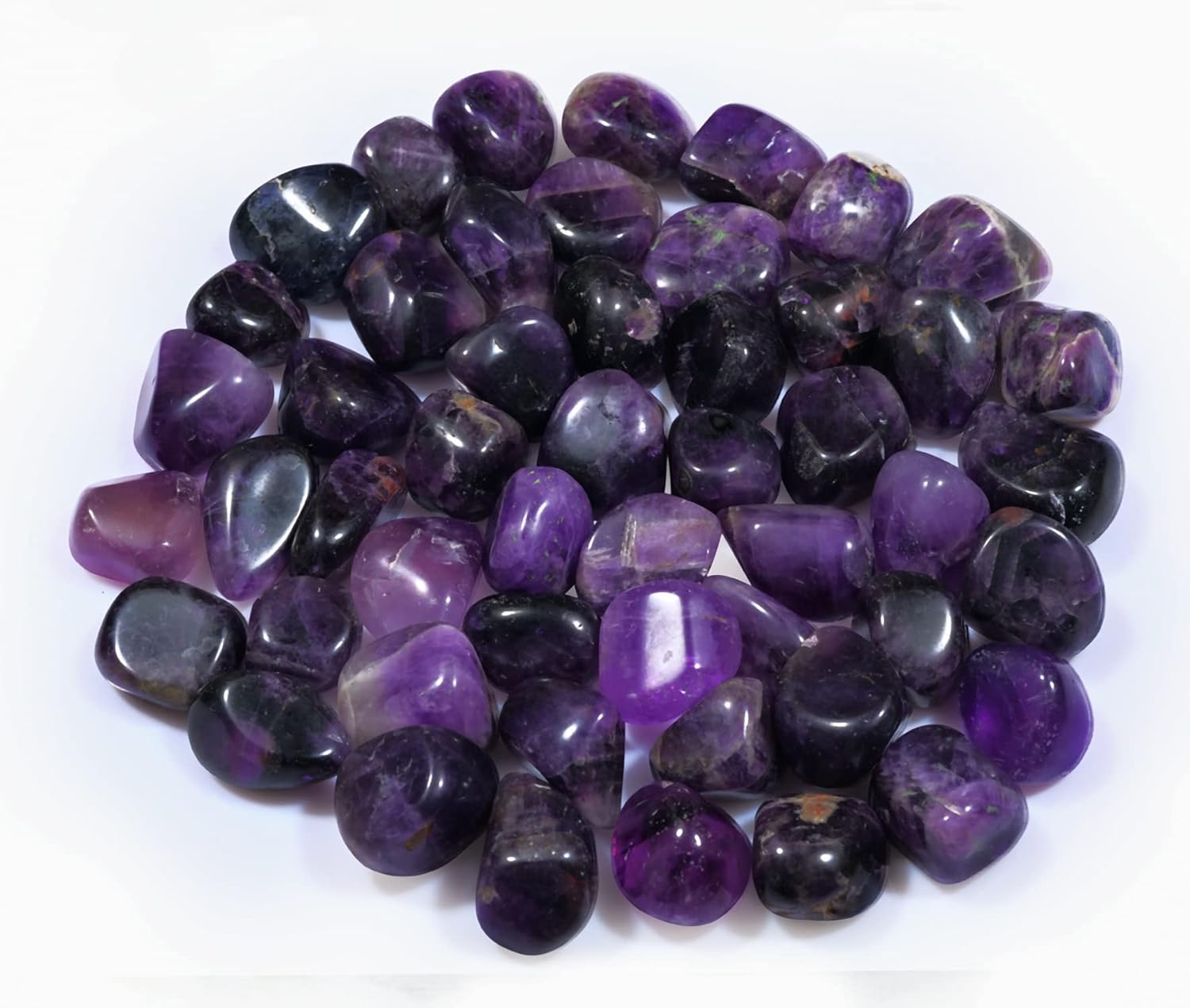 Indoor Fountains & Accessories - YATSKIA Amethyst Crystals - Tumbled Stones - Polished Crystals - Bulk Tumbled Stones and Crystals - Tumbled Crystals - Chakra Decor - Crystals and Stones - Stones Gifts