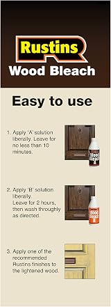 Rustins Wood Bleach Set 2 Part Lightening System Remove Stains Oak Pine Teak view 4