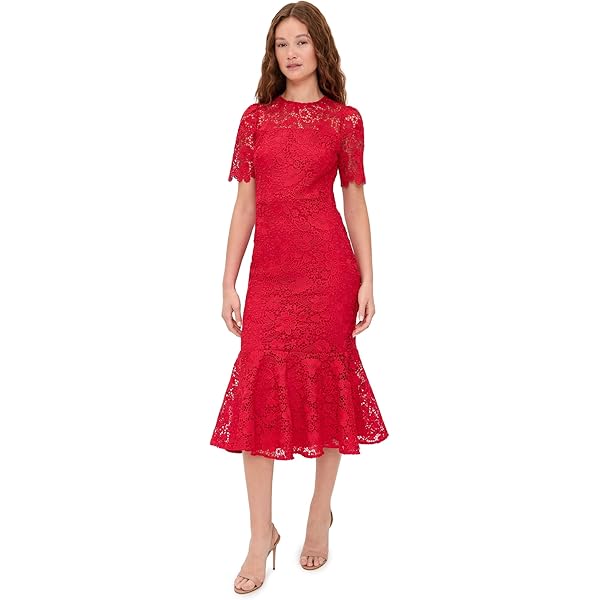 Amazon.com: Shoshanna Women's Midnight Basilica Corded Lace Adaya Dress,  Optic/Ice : Clothing, Shoes & Jewelry