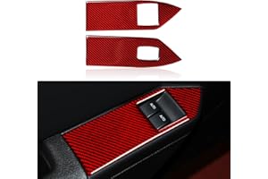MYDDL Car Window Lift Switch Sticker Carbon Fiber Cover for Ford Mustang GT 2005 2006 2007 2008 2009 Accessories