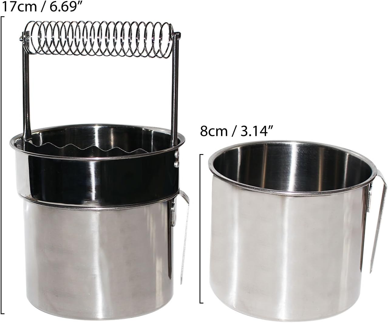 Kurtzy Stainless Steel Paint Brush Cleaner Washer - Leak Proof Portable Double Layer Artist Brush Cleaner with Wash Tank, Removable Filter Screen and Holder Spring - For Oil Art Painting - Image 3