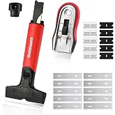 Goldblatt 2 Piece Razor Scraper Tool with 20-piece Blades, Razor Holder | Razor Blade Scraper, Window Cleaning, Paint Removal, Long Handle, Glass Surface, Tile Repair, Floor Prep, Decal Removal