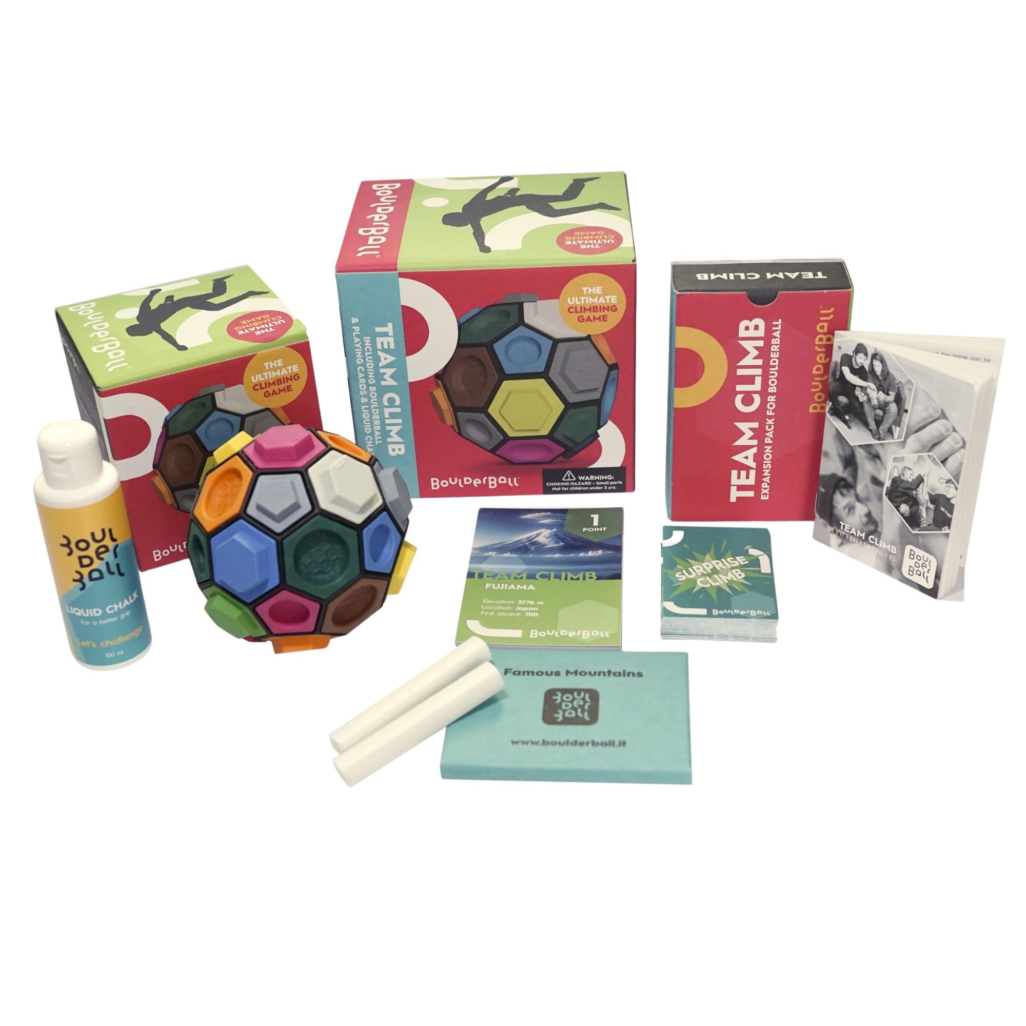 BOULDERBALL Team Climb – Cooperative Team & Skill Game (14+) - Teamwork, Focus & Strategic Thinking - For Teenagers and Adults - Made in Italy