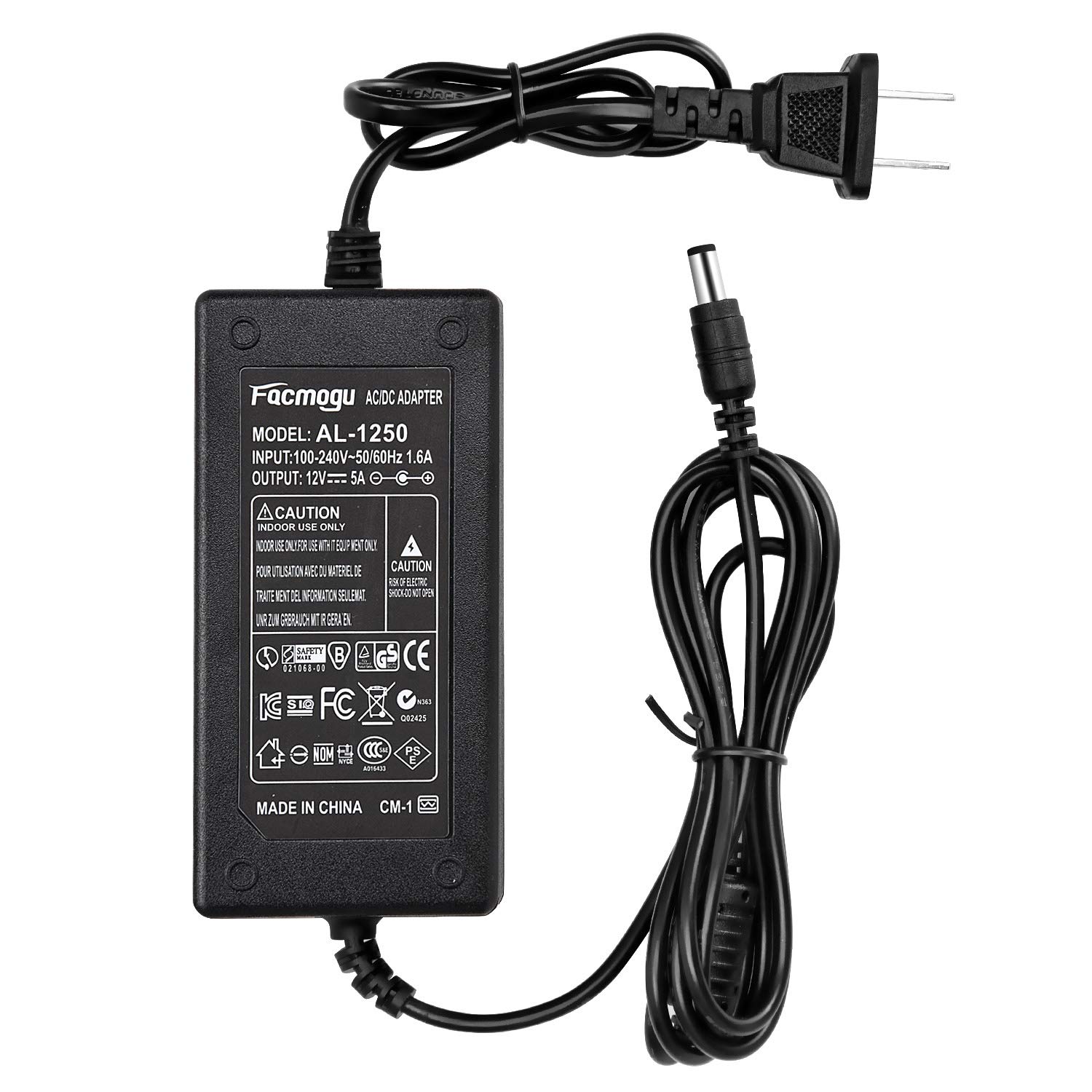 12v 5a Power Adapter Ac 100 2v To Dc 60w Power Supply Us Plug Switching Pc Power Cord For Lcd Monitor Led Strip Light Dvr Nvr Security Cameras System Cctv Accessories Buy Online