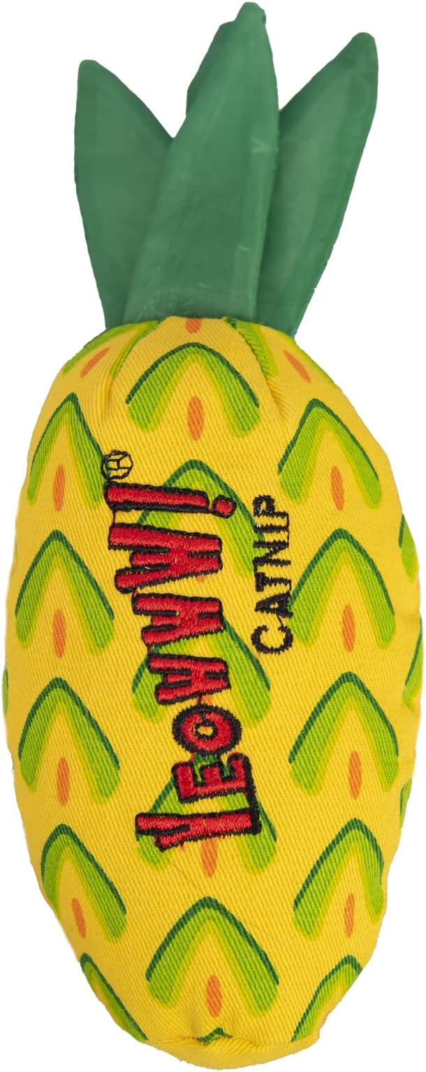 YEOWWW Pineapple Catnip Toy for Cats Yellow 7" All Breed Sizes