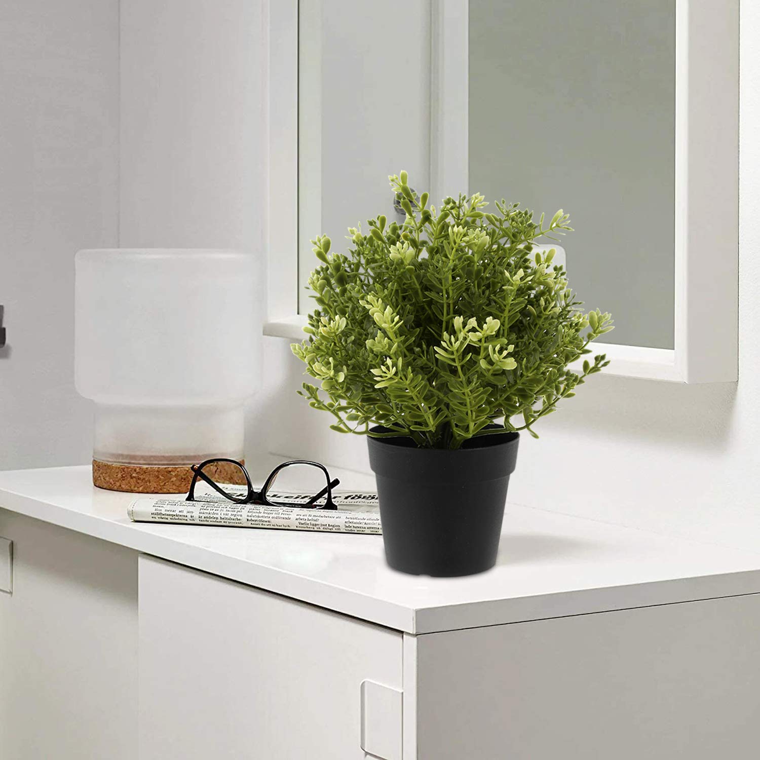 Kuber Industries Artificial Plants with Pot (Green) (KUBQMART011597) Amazon.in Home & Kitchen