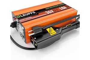 ELEUPFS 18 Amp 36 Volt Golf Cart Battery Charger for EZGO,4-6H Full Charge with Trickle Charge,36V Golf Cart Charger for Powerwise&EZGO D Plug,Low Temp Charge - Protected Battery - 3-Year Warrnaty