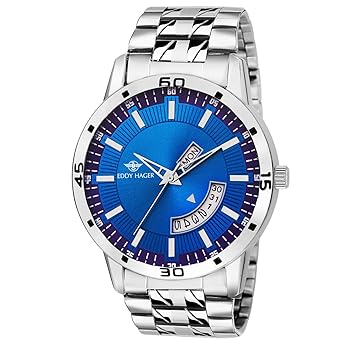 Eddy Hager Blue Day and Date Mens Watch EH-209-BL