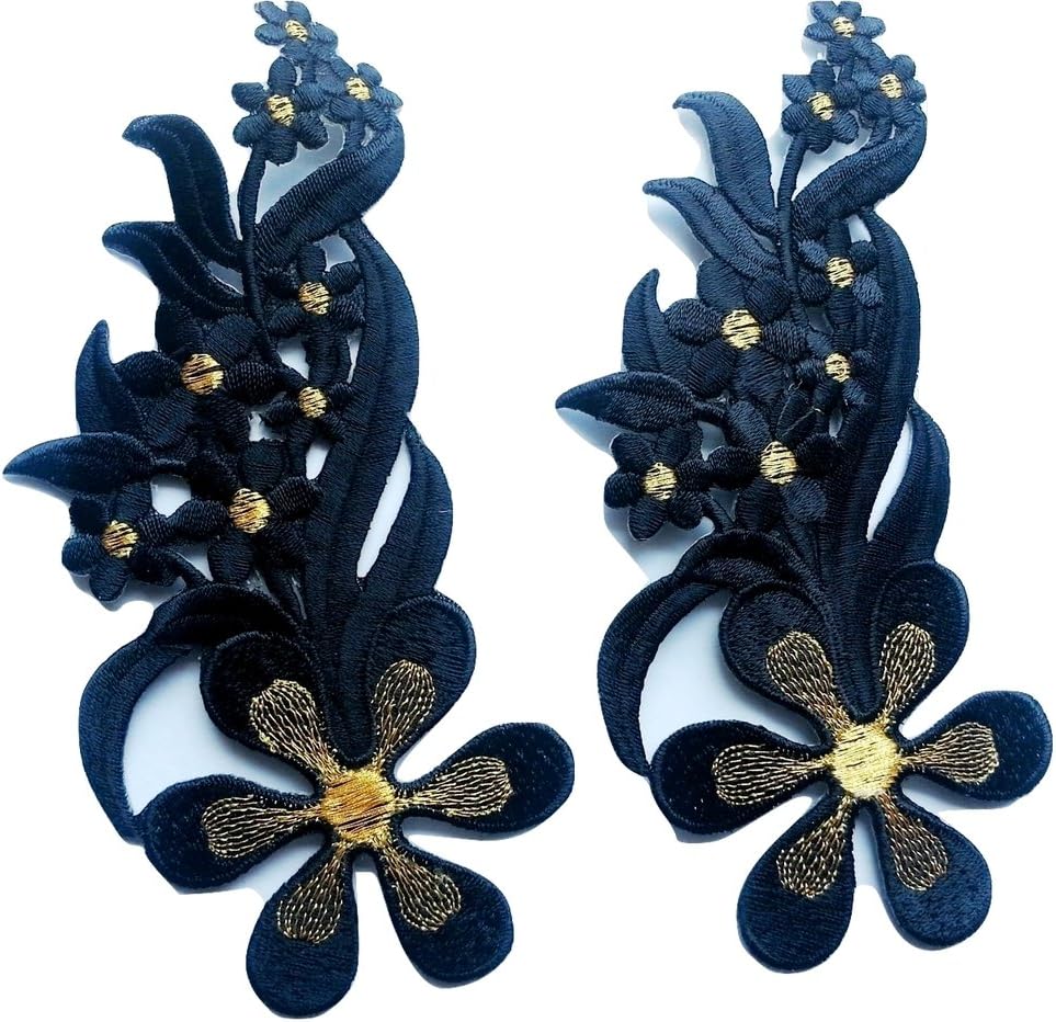 b2see Toppe Toppa Patch termoadesive Fiore Fiori termoadesivi termoadesiva Applicazioni Ricamate