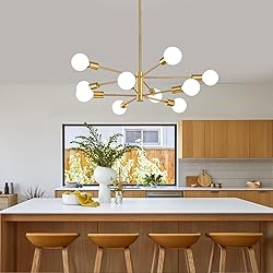 RUIYEY Modern Sputnik Chandeliers Light, 10-Light