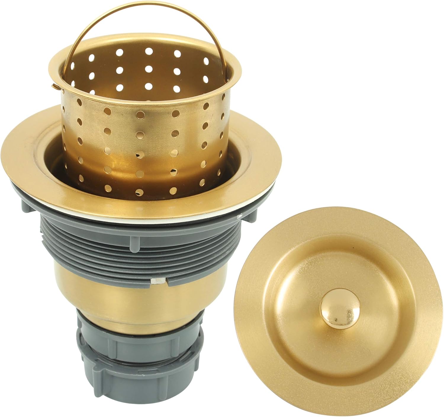 LQS Kitchen Sink Drain Assembly, Kitchen Sink Strainer and Stopper with