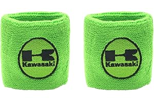 iTobest Motorcycle Brake Reservoir Sock Fits For Kawasaki Ninja ZX6R ZX10R ZX9R ZX12R ZX14R 300 400 650 1000 - Reservoir Sock Cover (Green and Kawasaki Black)2 Pack