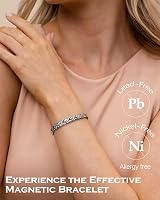 Jeracol Magnetic Bracelet Women Titanium Steel Fish Tail Silver Adjustable 22cm view 5