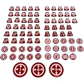 LITKO Single Player Tokens | Compatible w/Kill Team 3E | Translucent Red | Tracks conceal, guard, injuries, grenades, mines, ammo &amp; 3 objectives | Laser-engraved acrylic | Set of 80