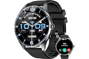 Smart Watches for Men Women, 1.43&quot; AMOLED Display Smartwatch with 7-Day Battery, 120+ Sport Modes, Bluetooth Calls, Heart Rate/Sleep Monitor, IP68 Waterproof for iPhone Android Compatible (Black)5.0 out of 5 stars 292$32.99