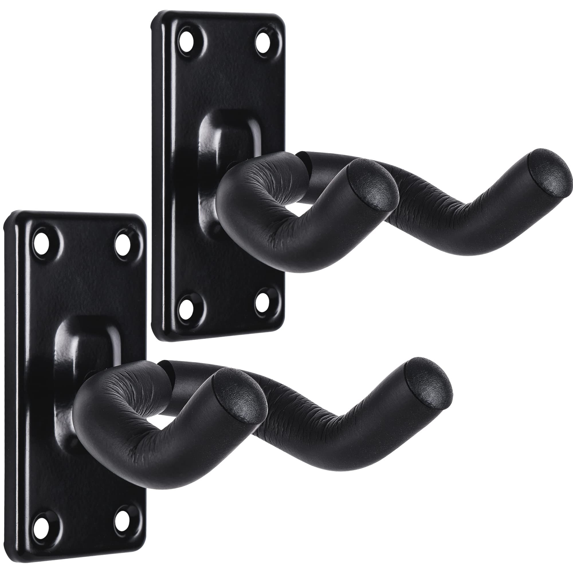 Photo 1 of Guitar Hanger 2 Pack Wall Mount Hangers for Electric, Acoustic, Bass Guitars & Ukulele