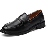 QJN Loafers for Women Black Penny Loafer Business Casual Shoes Women's Loafers & Slip-Ons Ladies Flats Comfortable Dressy