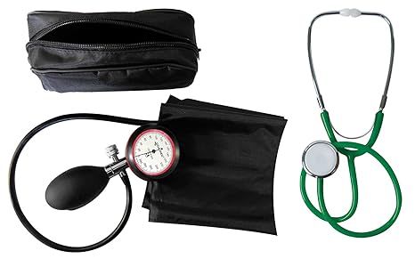 Tensiómetro, brazo, 1 de manguera Tiga de oro 1 Plus estetoscopio verde 1 pieza