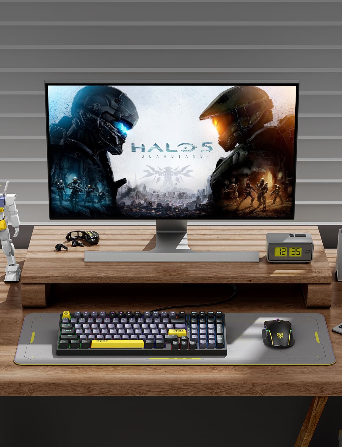 Mechanical Gaming Keyboard with Rainbow RGB Backlit, 98 Keys Design, Soft Tactile Brown Switch, Wired Computer Keyboard for PC/MAC/Laptop/PS4/PS5, Multimedia Keys & Programming