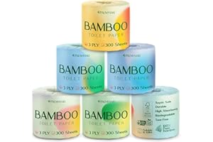 Premium Bamboo Toilet Paper | 3-Ply – Strong & Absorbent | Tree-Free, FSC Certified, BPA/PFAS-Free | Septic-Safe, Lint-Free |