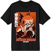 Bioworld My Hero Academia Katsuki Bakugo Explosion Men's Black T-Shirt
