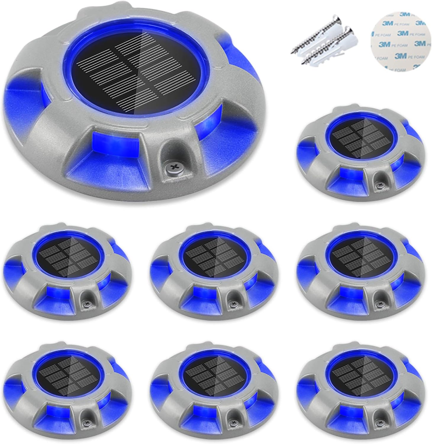 CHINLY Solar Driveway Lights LED Deck Dock Light Step