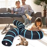 Bemodst S-Type Cat Tunnel 2/3/4 Way Collapsible Maze Small Animal Toy view 4
