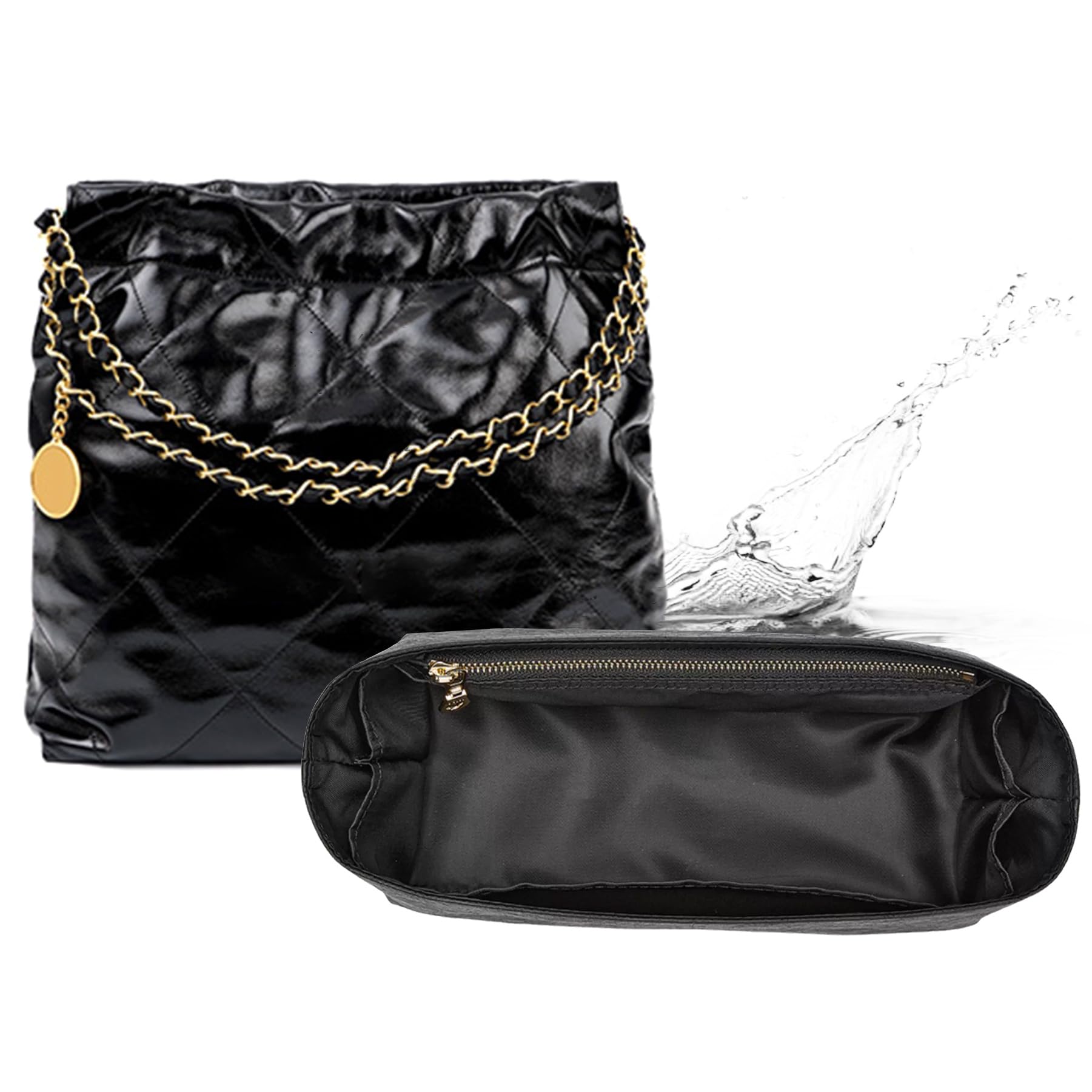 Wallet Organizer Channel 22 Bags, Small, Black