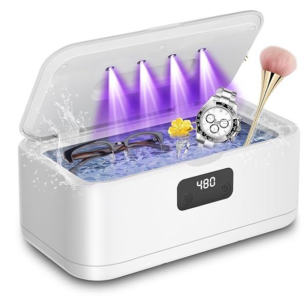 SNAWOWO ULTRASONIC JEWELRY CLEANER MACHINE- 28OZ/800ML 49KHZ PROFESSIONAL...