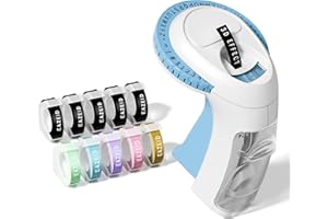 EazeID Label Maker Embossing, Vintage Embossed Label Maker Machine with Tapes, Embosser Labeler with 10 Rolls Embossing Label Tapes for Home Office School, DIY & Crafting