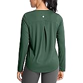 SANTINY Lightweight Long Sleeve Workout Tops for Women Breathable Gym Yoga Athletic Running Hiking Top UPF 50+ Sun Shirts