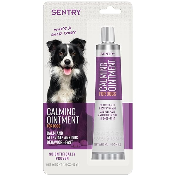 SENTRY CALMING OINTMENT FOR DOGS, FAST-ACTING PHEROMONE SOLUTION TO REDUCE STRESS FOR ANXIOUS DOGS, 1.5 OZ