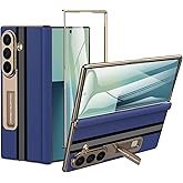 Kalernd for Samsung Galaxy Z Fold 7 Phone Case [Luxury Genuine Leather] [Full Body Hinge Protection] [Built-in Screen Protector] [Kickstand Slim Phone Cover] for Galaxy ZFold 7 (Royal Blue)