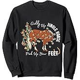 Giddy Up Jingle Horse Western Christmas Santa Trendy Western Sweatshirt