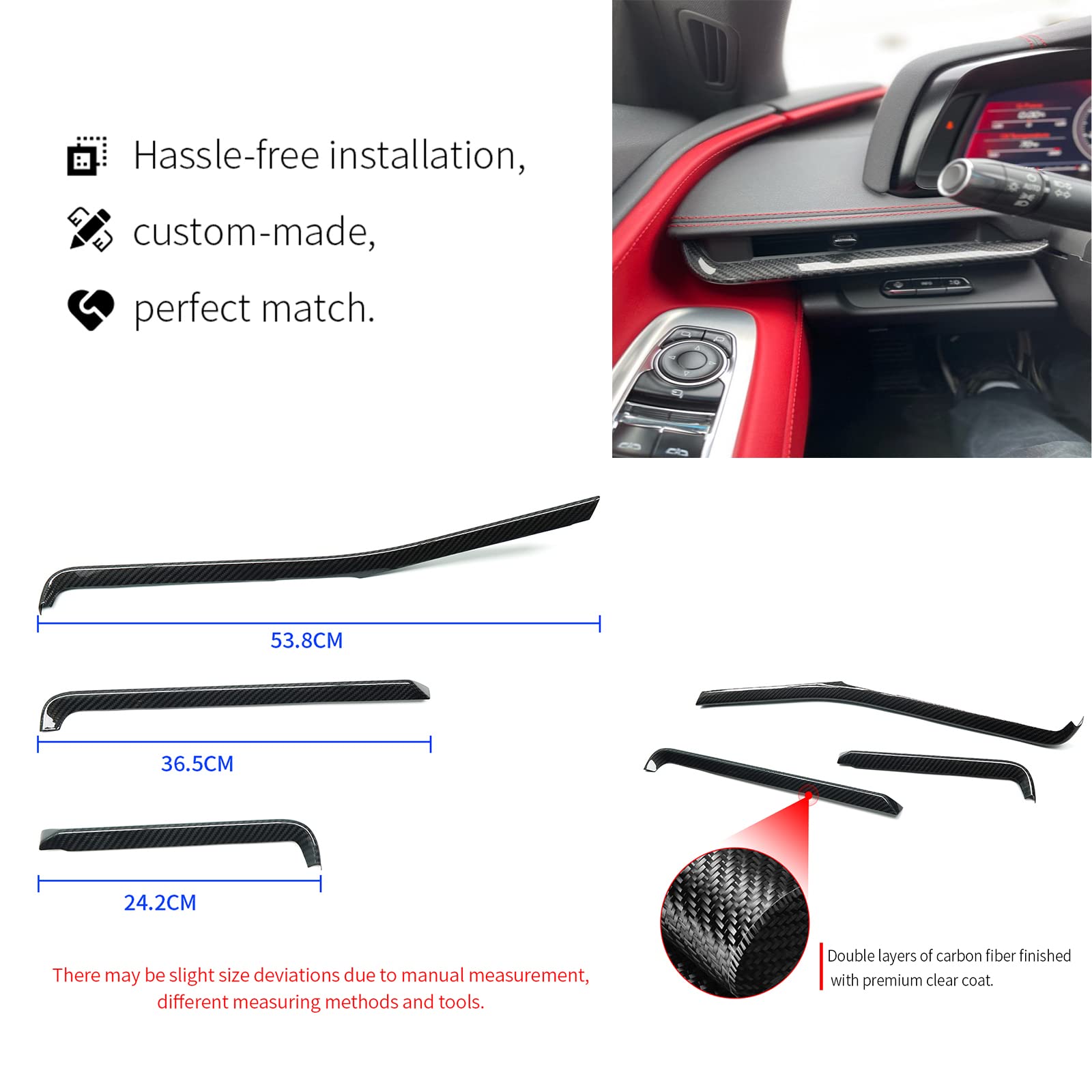 ABS Matte Black/Red Car Door A-Pillar Place Panel Cover Trim Stickers For Corvette C8 Stingray Z51 Z06 2020 2023 Car Accessories I.1399626203 ABS Matte Black/Red Car Door A-Pillar Place Panel Cover Trim Stickers For Corvette C8 Stingray Z51 Z06 2020 2023 Car Accessories I.1399626203