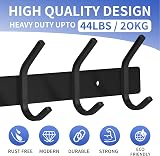 GlazieVault Wall Coat Racks 2 Pack Stainless Steel Hooks Heavy Duty view 2