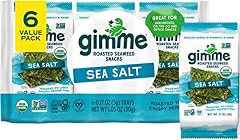 Gimme 6 CT Sea Salt Organic Roasted Seaweed Snacks, 5g, 0.17oz