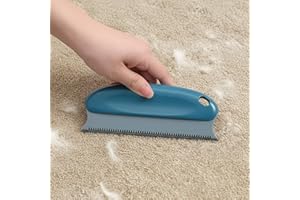 Pet Hair Remover Lint Removal Tool Loose Fur Scraper Brush for Sofa Carpet Rug Couch Fabric Furniture Clothing(Dark Blue)