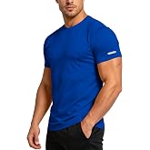 RGJU Workout Shirts Men Moisture Wicking Quick Dry Running Short Sleeve | Breathable high elasticity gym activewear tee durable lightweight athletic fit performance tshirt
