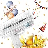 Money Gun(Transparent), Dollar Gun,Make It Rain Money Spray Gun for Birthday Wedding Party, Night Club with 100 PCS