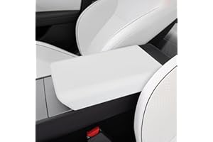 frani Center Console Armrest Cover Designed for Tesla Model 3 Highland 2024-2026 and Model Y Juniper 2026 Refresh,Non-Slip Designed with EZ Snap On Install-White