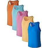 CF Men's Tank Top Undershirts Moisture-Wicking Tank Shirt Crew Neck Sleeveless Shirts for Men 3 or 5 Pack