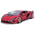 Bburago Lamborghini Sian FKP 37 Red with Copper Wheels 118 Diecast Model Car 11046 TY-18-11046R