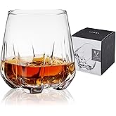 Viski Apollo Whiskey Tumbler - Crystal Bourbon Glasses - Whiskey Gifts for Men - Rocks Glass 11.5oz. Set of 1